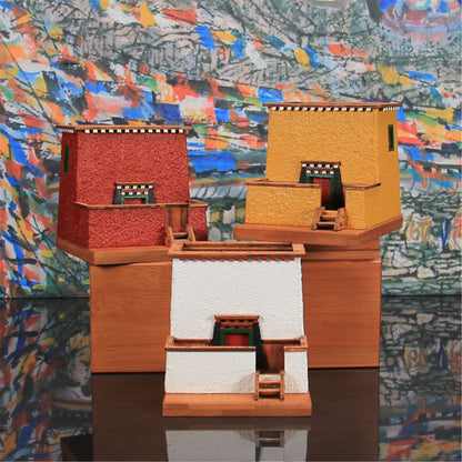 Gandhanra Handmade Pen Holder, Business Card Case, Tibetan Style Architecture,Potala Palace,Tibetan Ethnic Crafts Stationery
