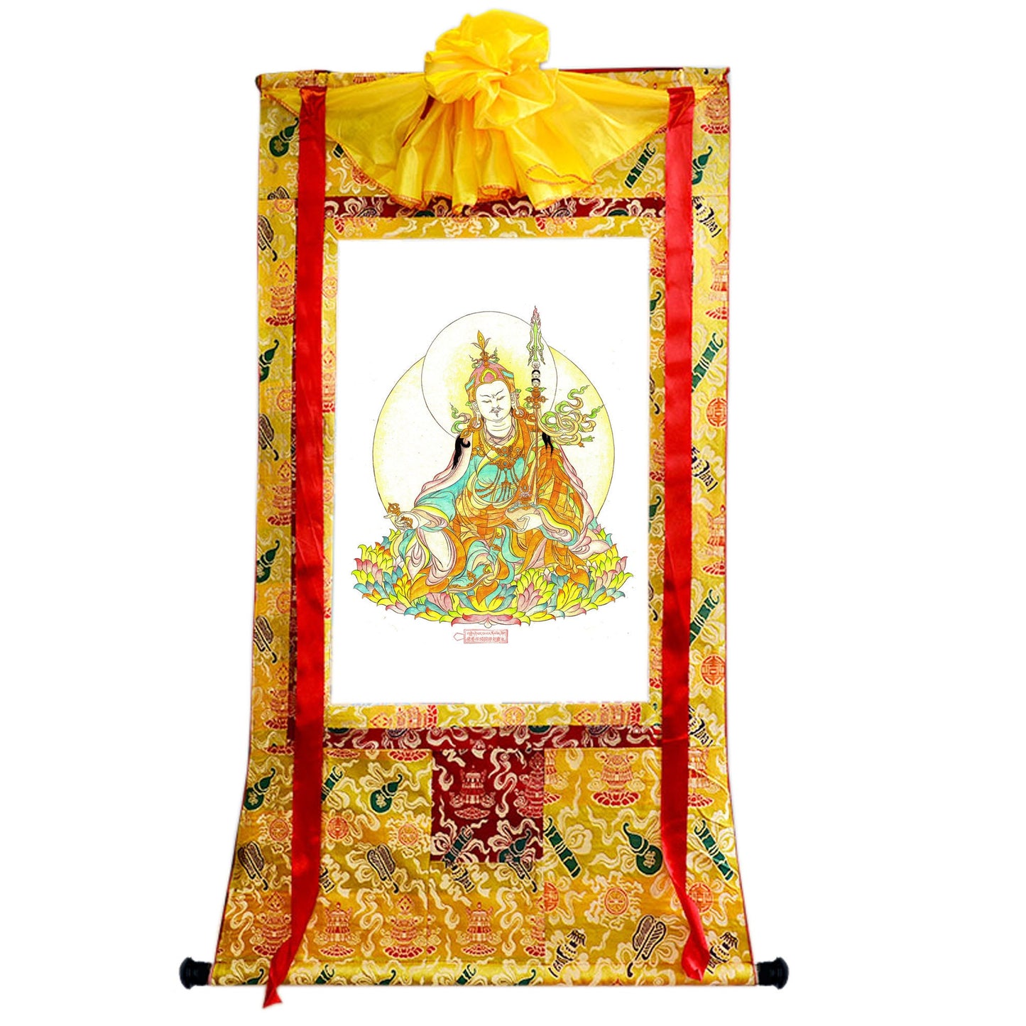 Gandhanra Woodblock Thangka,Guru Rinpoche,Derge Sutra Printing Temple