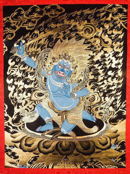 Mahakala ནག་པོ་ཆེན་པོ། - Tibetan Buddhist art, detailed view