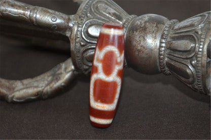 Fire Agate Wealth Dzi Bead