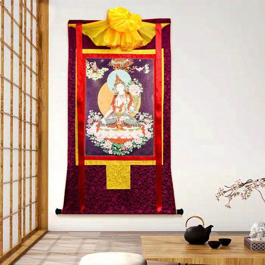 White Tara,Woodblock Thangka Art - Gandhanra-ART