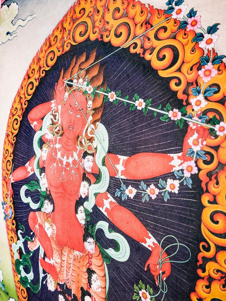 Gandhanra Woodblock Thangka,Kurukulla,Derge Sutra Printing Temple