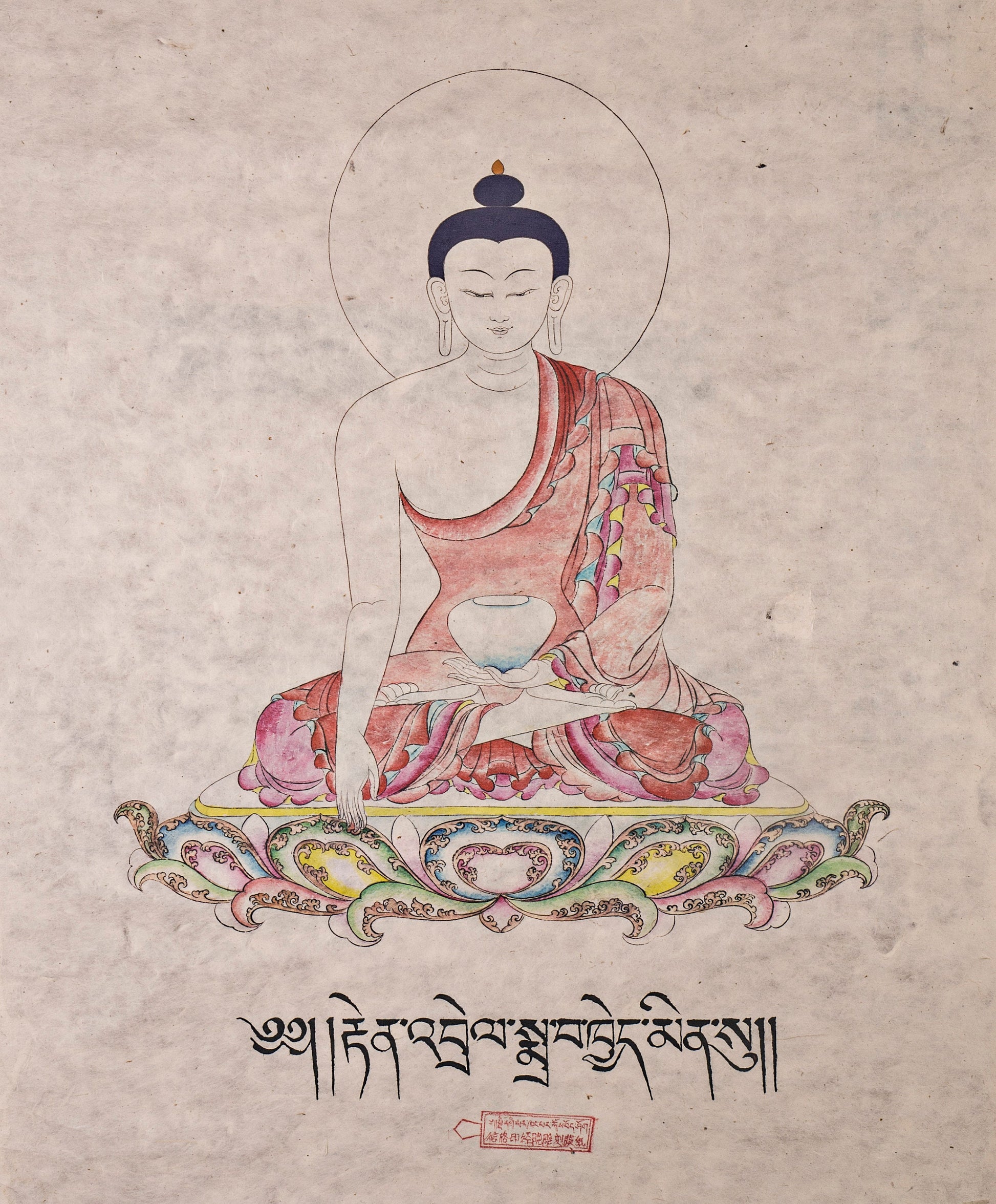 Gandhanra Woodblock Thangka Art,Shakyamuni ,Gautama Buddha