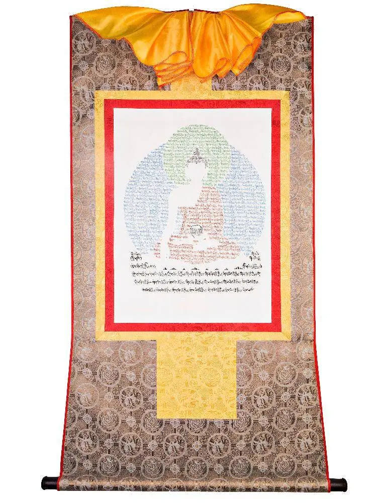 Shakyamuni - Handpainted in Mantra - Tibetan Buddhist art, view 4
