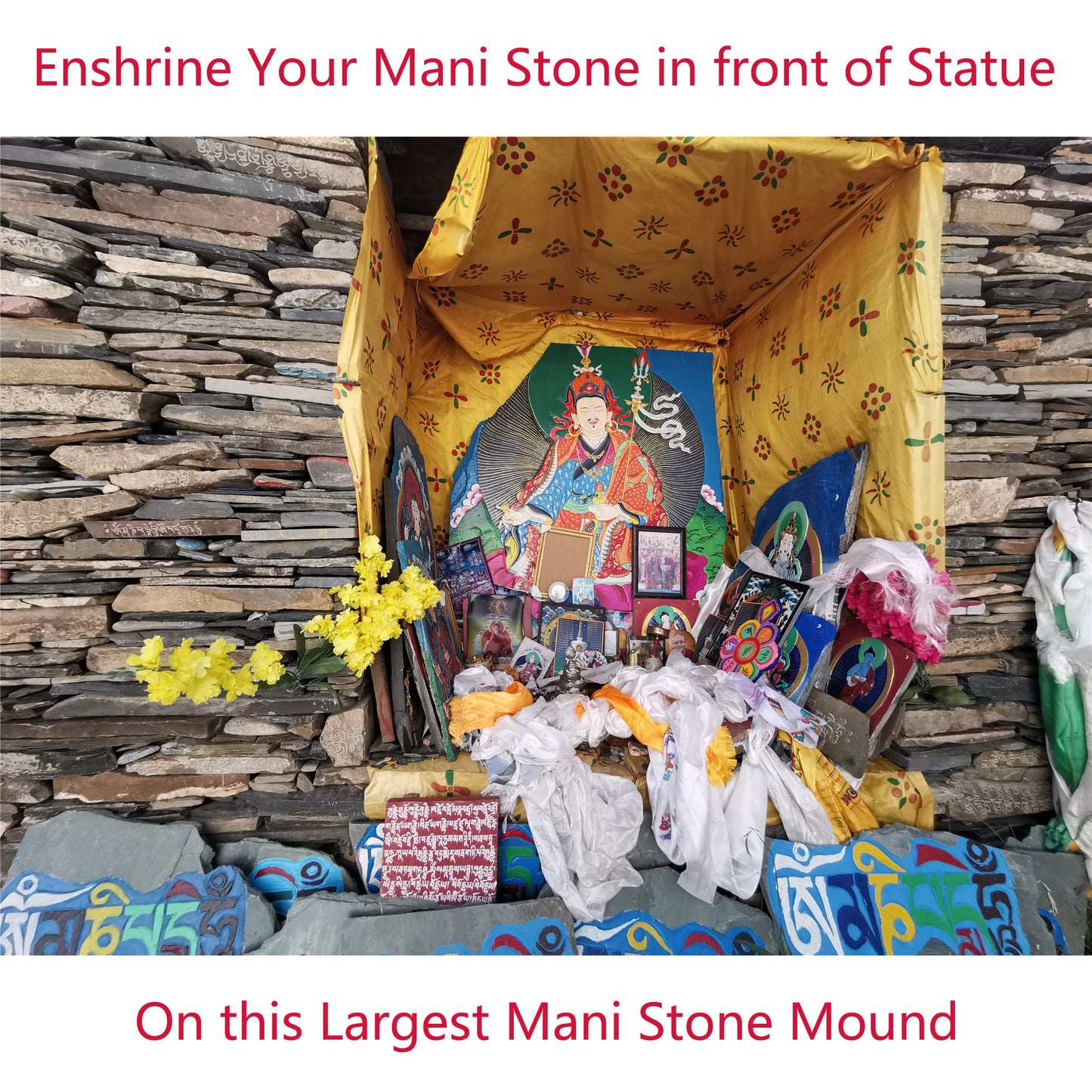 Customized Offering Mani Stone in Yushu Jiana Mani Stone Mound