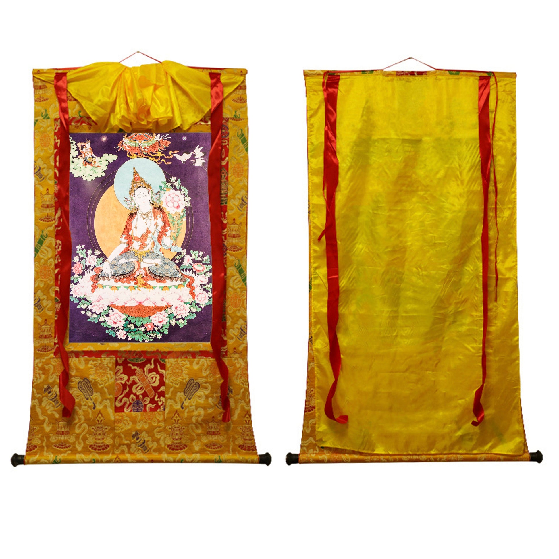 Gandhanra Woodblock Thangka,White Tara,Derge Sutra Printing Temple