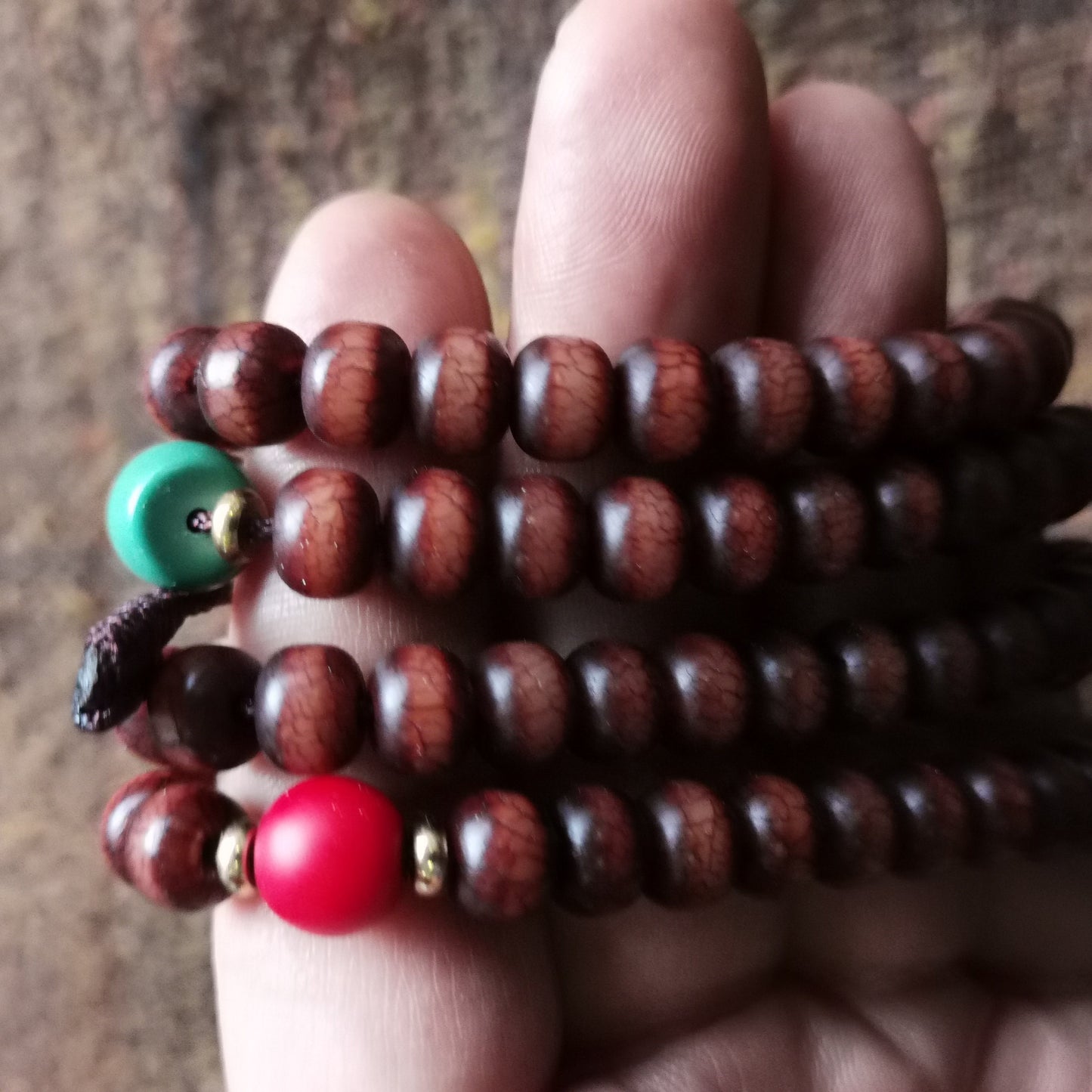 Gandhanra Handmade Old Bodhi Beads,108 Mala Beads Necklace,Rudraksha Beads for Meditation and Prayer