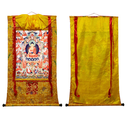 Gandhanra Woodblock Thangka,The Eighteen Arhats,Derge Sutra Printing Temple