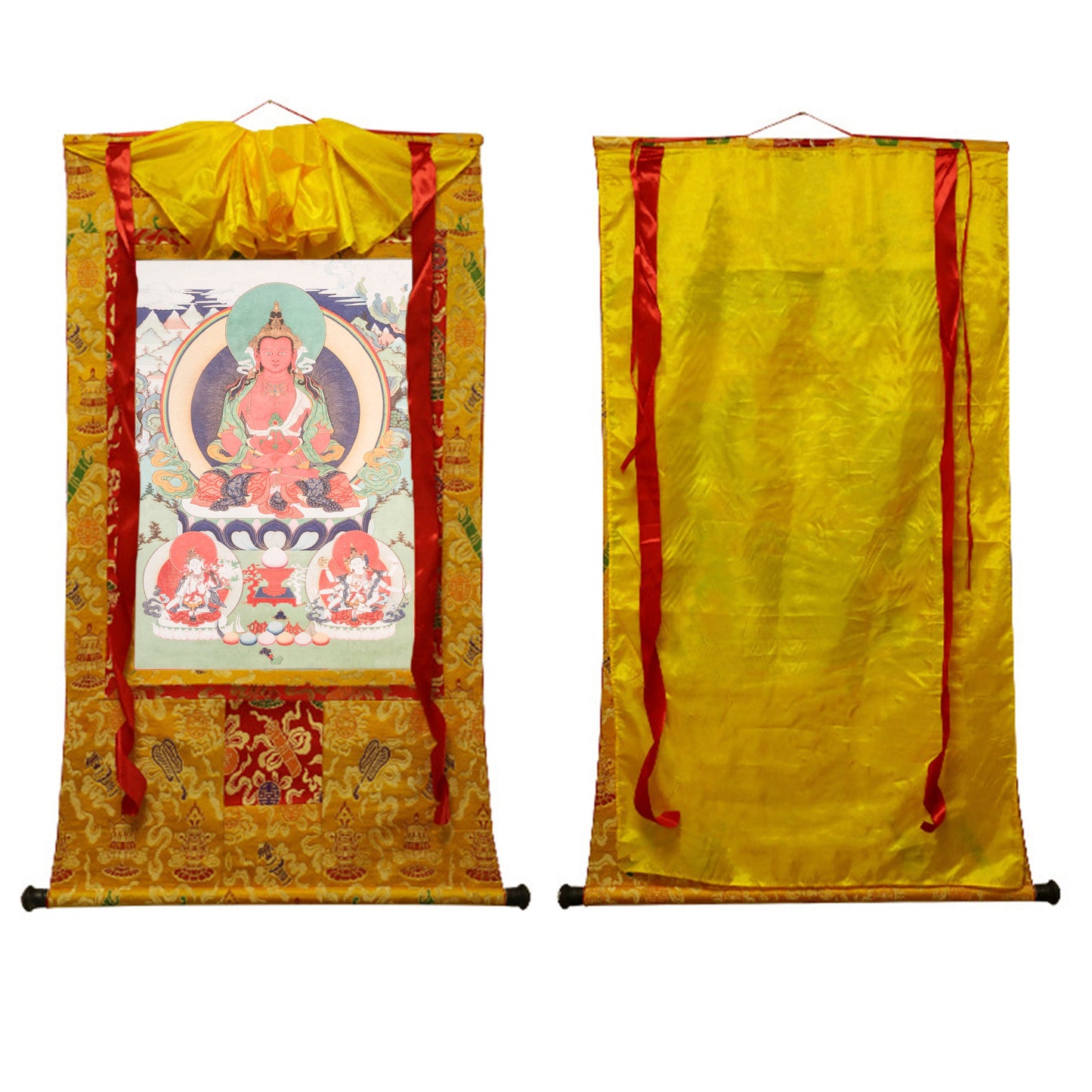 Gandhanra Woodblock Thangka,Amitayus,Derge Sutra Printing Temple