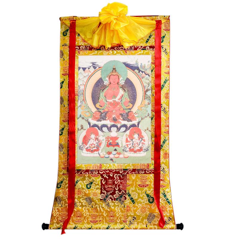 Gandhanra Woodblock Thangka,Amitayus,Derge Sutra Printing Temple