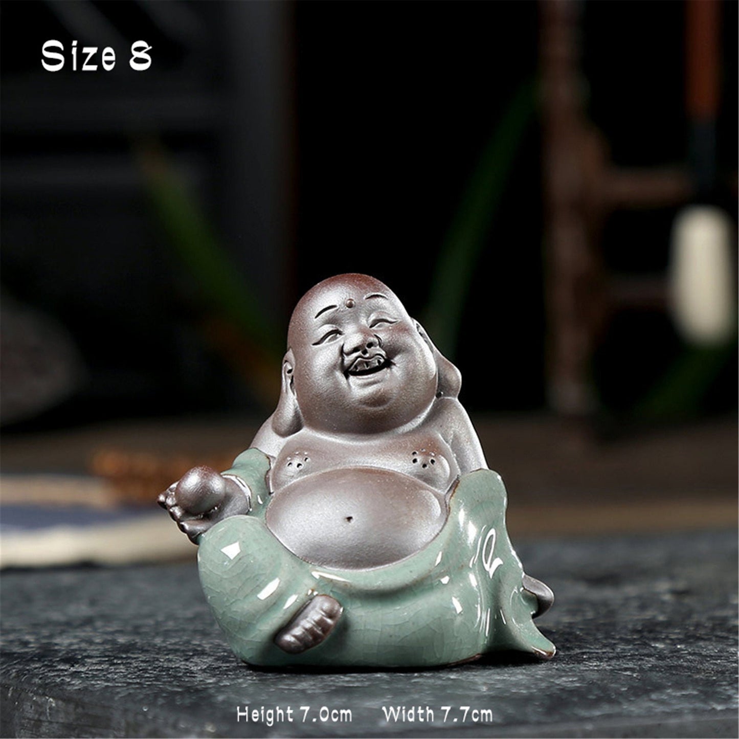 Gandhanra Ice Crack Pottery Buddha Statue,Religious Zen Home Decor