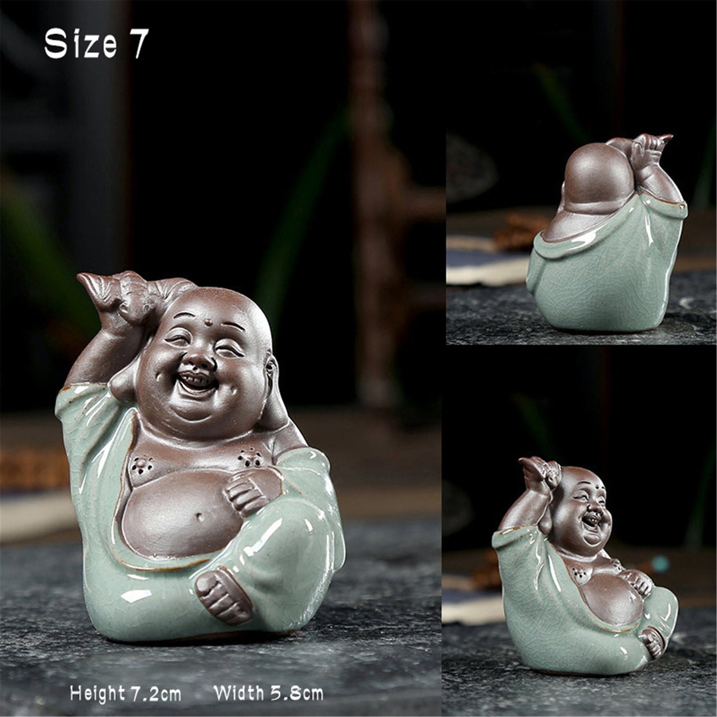 Gandhanra Ice Crack Pottery Buddha Statue,Religious Zen Home Decor