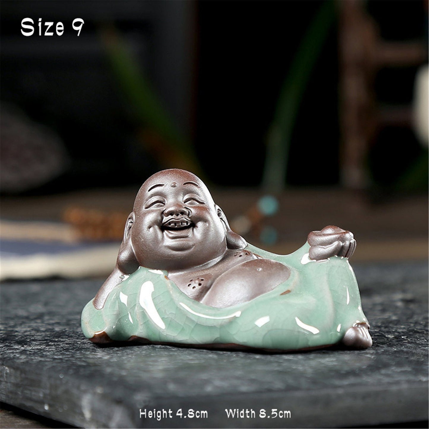 Gandhanra Ice Crack Pottery Buddha Statue,Religious Zen Home Decor