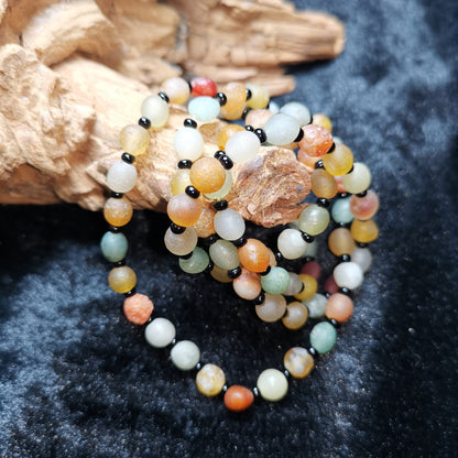 Gandhanra Handmade Gobi Desert Jade Beads Bracelet, Agate Beads Necklace For Women,72 Beads Necklace
