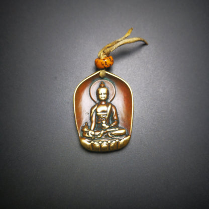 Gandhanra Antique Tibetan Buddhist Pendant,Shakyamuni Amulet,Gautama Buddha