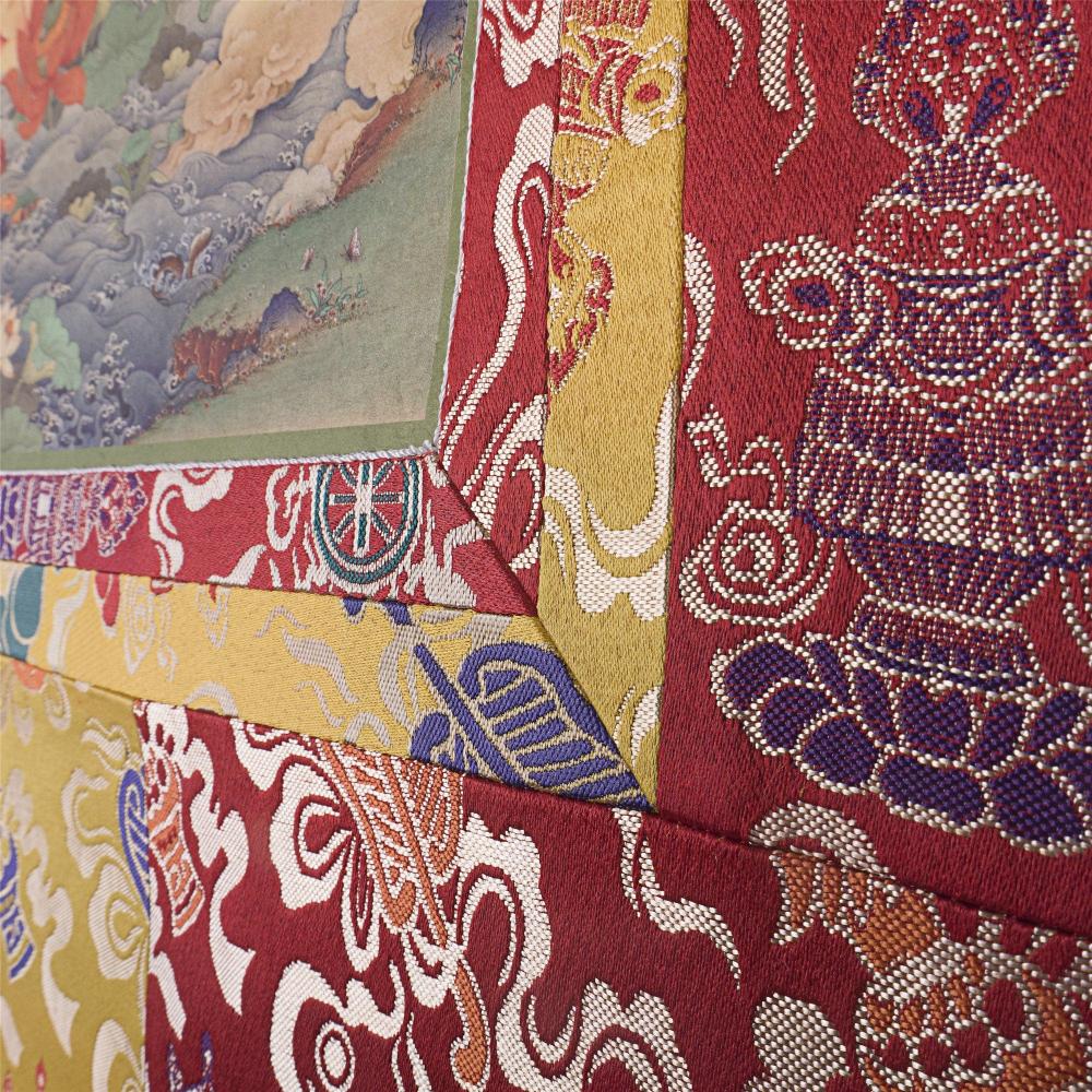 Gandhanra Woodblock Thangka,Padmapani,Kuanyin Derge Sutra Printing Temple