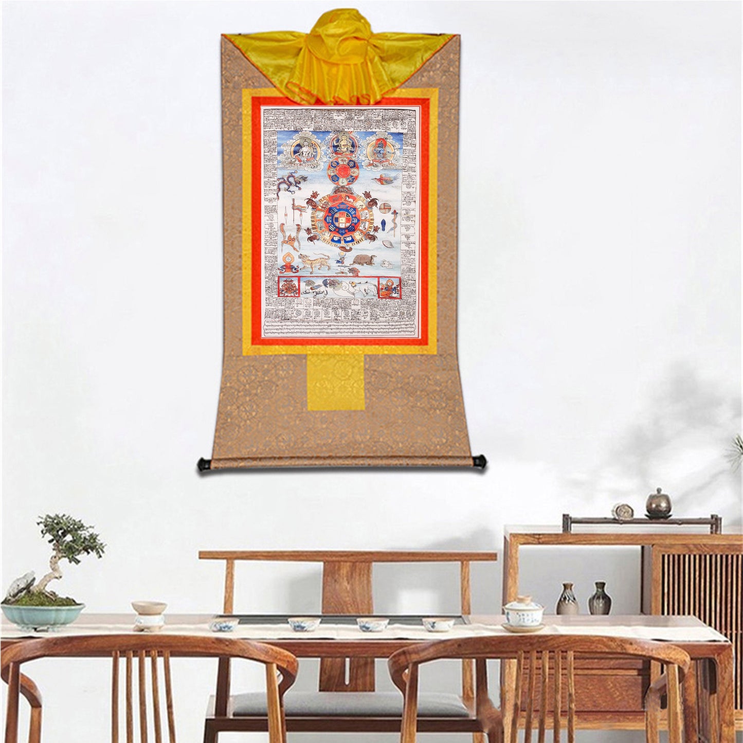 Gandhanra Woodblock Thangka,SIPAHO,Calendar,Derge Sutra Printing Temple