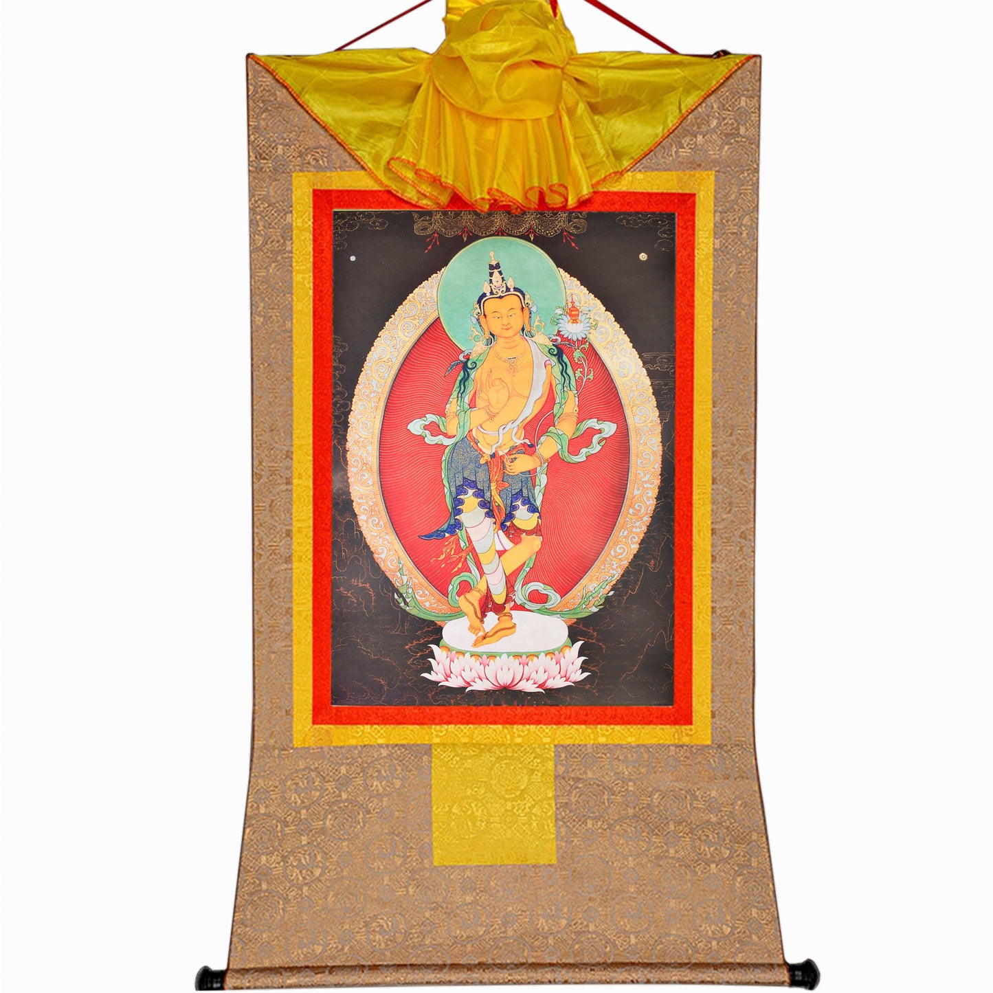 Gandhanra Woodblock Thangka,Maitreya,Ajita,Derge Sutra Printing Temple