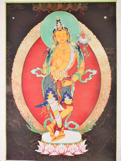 Gandhanra Woodblock Thangka,Maitreya,Ajita,Derge Sutra Printing Temple