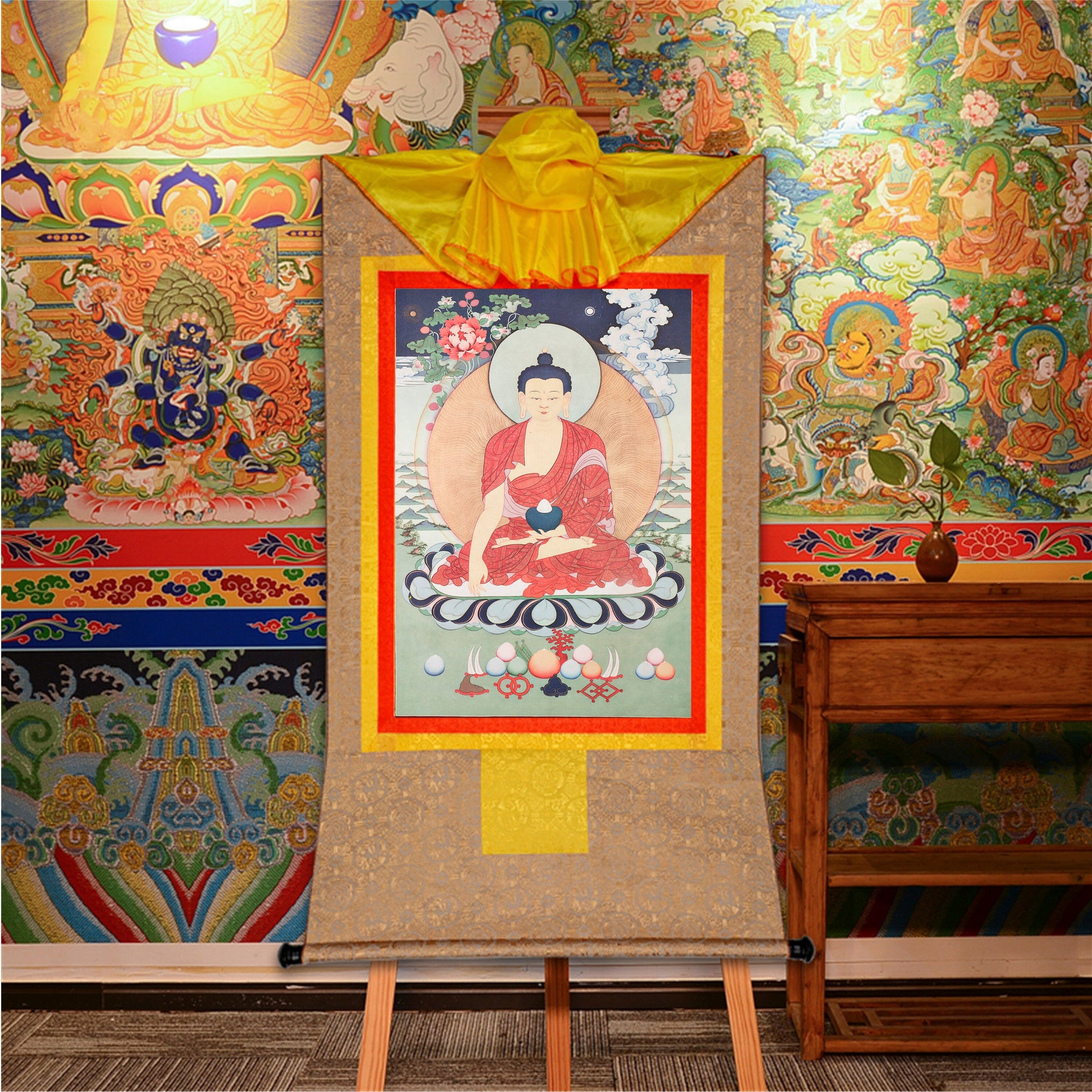 Gandhanra Woodblock Thangka,Shakyamuni,Derge Sutra Printing Temple