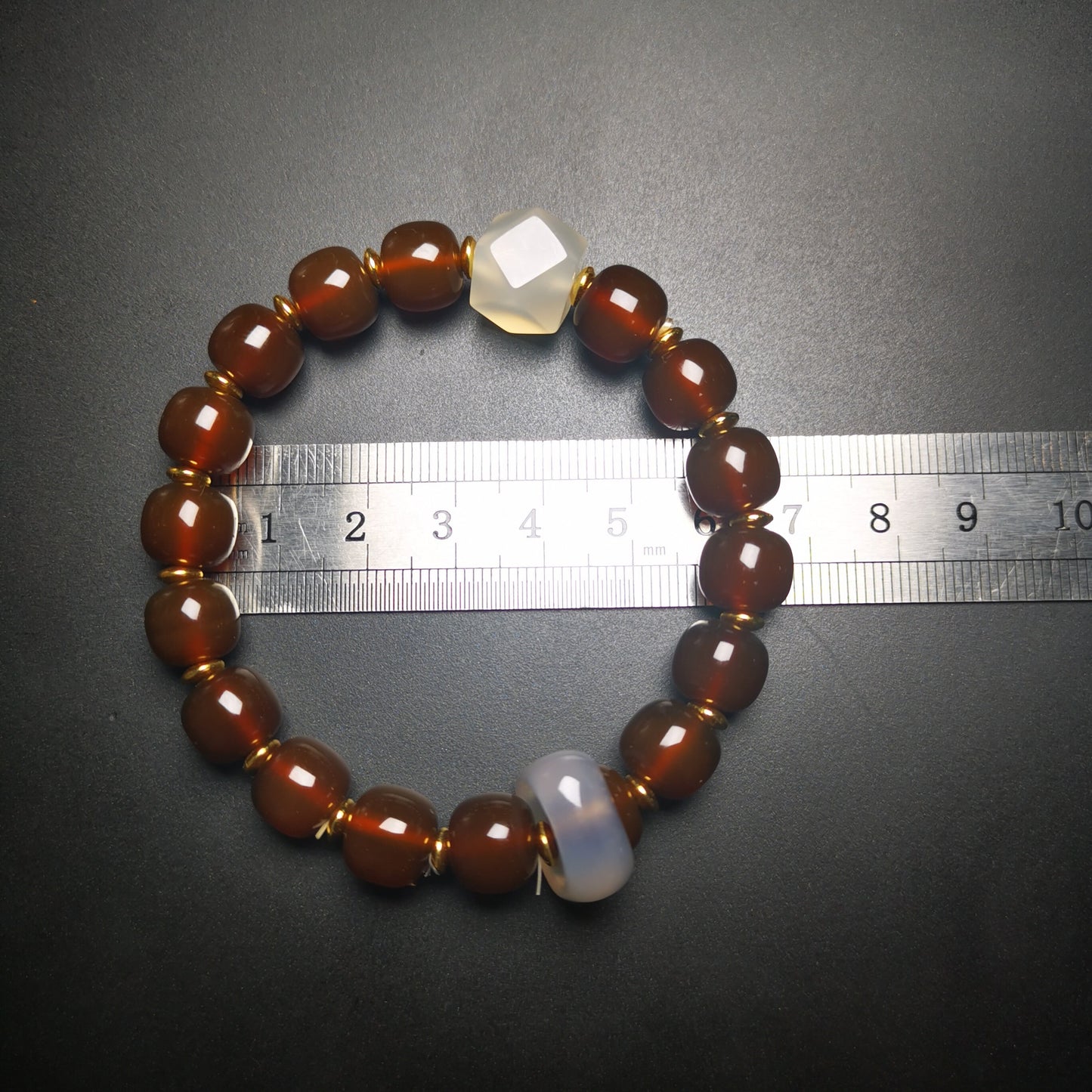 Gandhara Handmade Tibetan Mala,Prayer Beads,  Agate Crystal Bracelet,for Meditation and Prayer