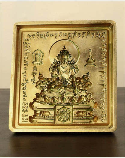 Shakyamuni Tsa Tsa Mold - Tibetan tsa tsa mold, detailed view