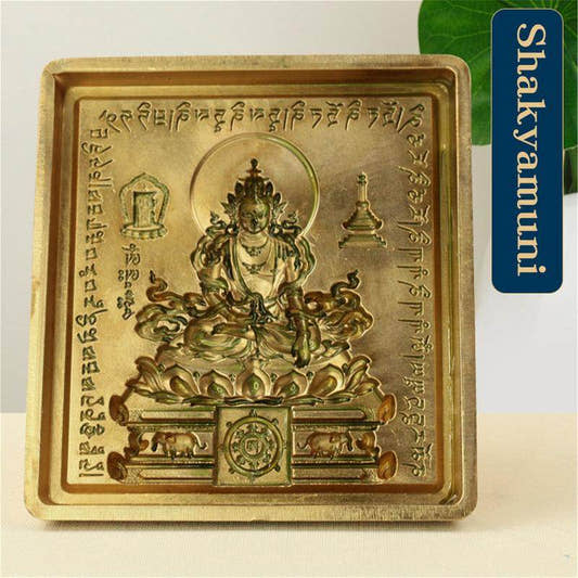 Shakyamuni Tsa Tsa Mold - Tibetan tsa tsa mold, front view