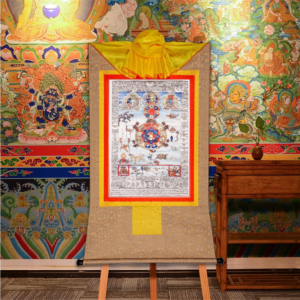 Gandhanra Woodblock Thangka,SIPAHO,Calendar,Derge Sutra Printing Temple