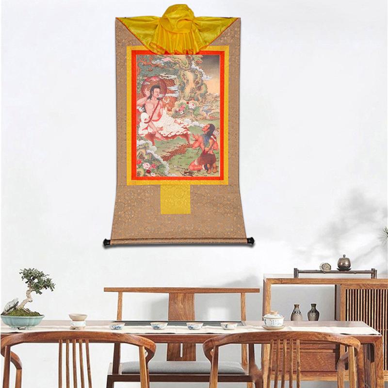 Gandhanra Woodblock Thangka,Jetsun Milarepa,Derge Sutra Printing Temple