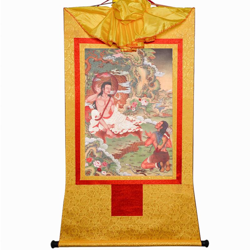 Gandhanra Woodblock Thangka,Jetsun Milarepa,Derge Sutra Printing Temple