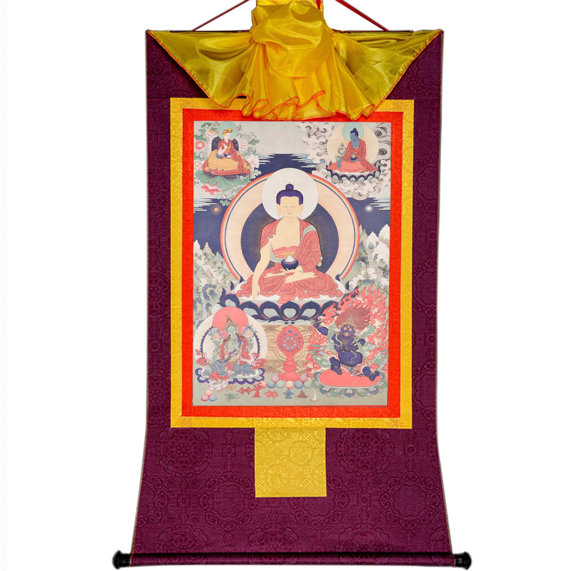 Gandhanra Woodblock Thangka,Shakyamuni,Derge Sutra Printing Temple