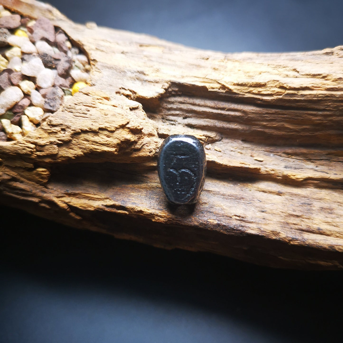 Gandhanra Handmade Skull S¨©tavana Amulet Pendant for Mala,Prayer Beads Accessories,Smasana Adhipati,Made of Cold Iron and Copper Inlaid