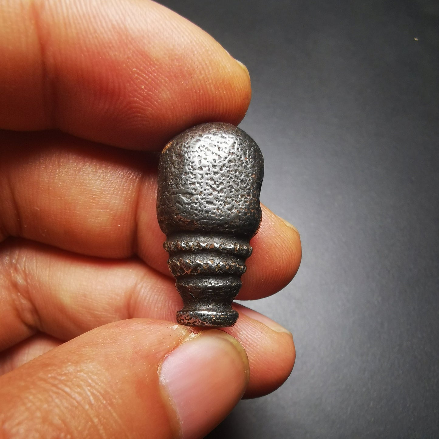 Gandhara Handmade Guru Bead, T-drilled 3-Hole Mala Bead, Prayer Bead,Connector Bead for Buddhist Bead