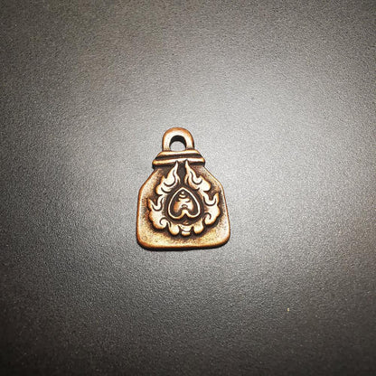 Gandhanra Handmade  Mala Counter,  Fire Flame Pendant, Prayer Beads Accessories,Made of brass