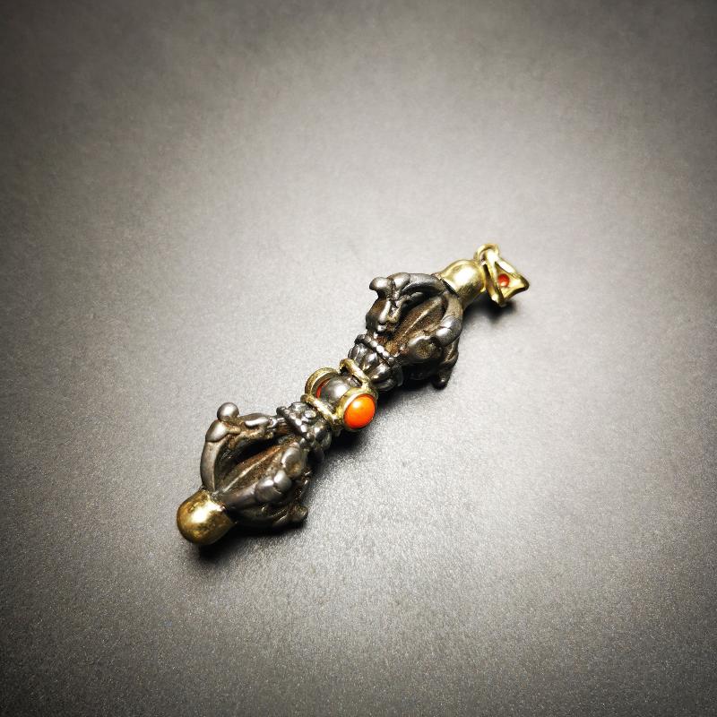 Amulet,Dorje Vajra Pendant 2.0" - Tibetan Buddhist amulet, view 4