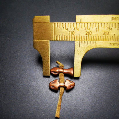 Gandhanra Antique Tibetan Amulet,Mini Vajra and Tibetan Bell Bead Pendant, Trantic Buddhism Dharma,Made of Red Copper