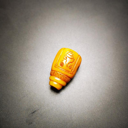 Gandhara Tibetan Yak Bone Carved Guru Bead,T-drilled 3-Hole Prayer Bead,Mala Bead,Connector Bead for Buddhist Bead Accessories