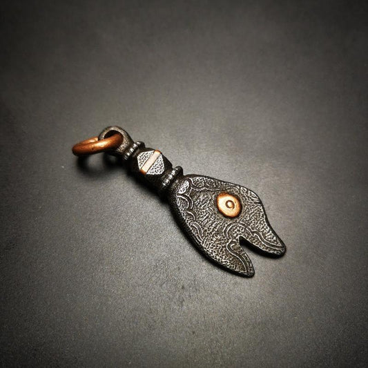 Gandhanra Handmade Tibetan Buddhism Amulet, Golden Fish of Ashtamangala(Eight Auspicious), Symbolize Happiness.