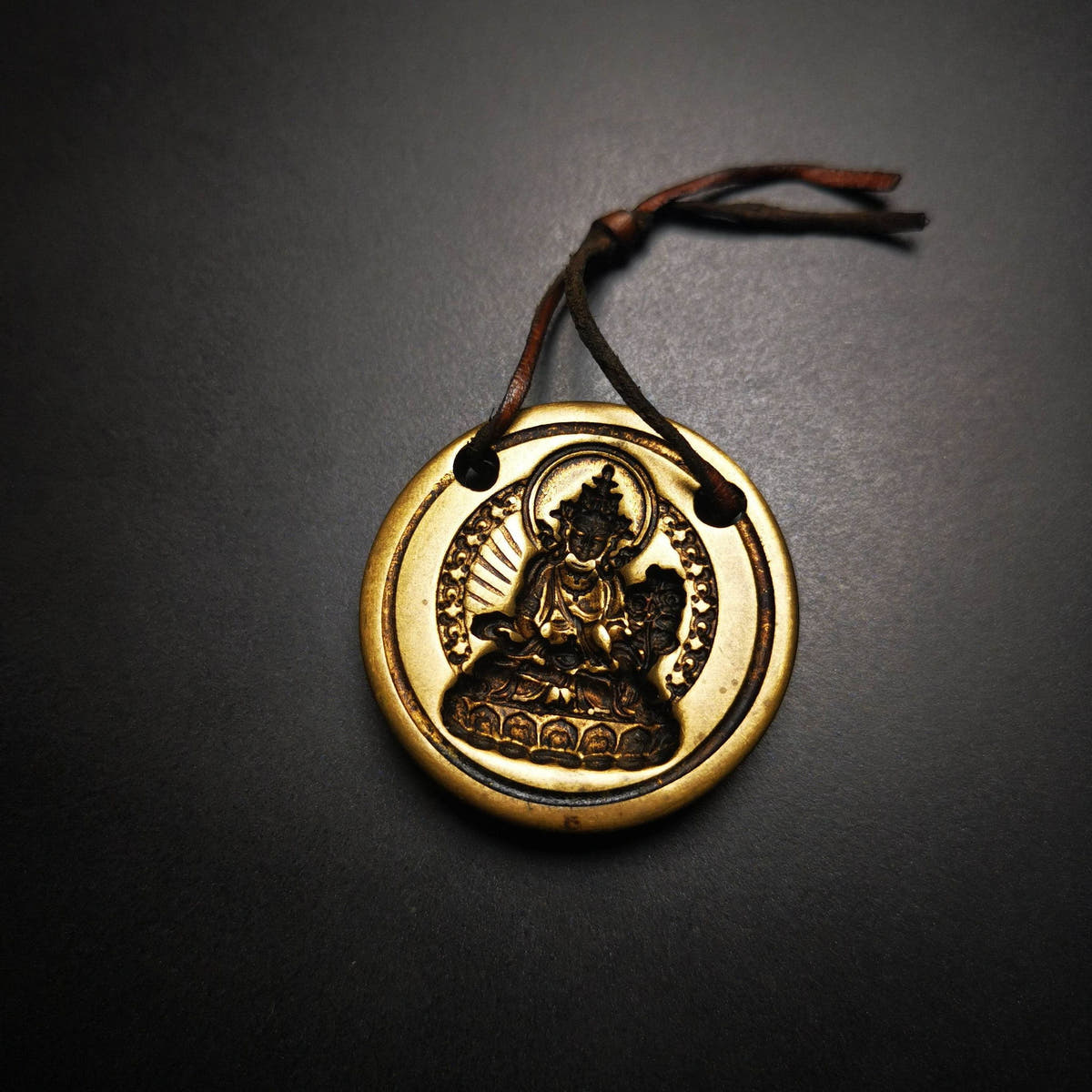 White Tara Tsa Tsa Mold - Tibetan tsa tsa mold, close-up detail