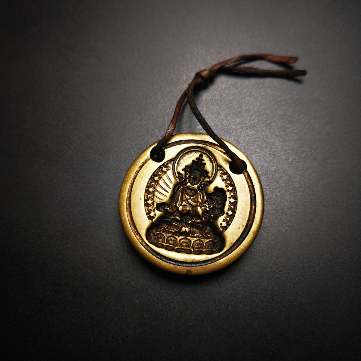 White Tara Tsa Tsa Mold - Tibetan tsa tsa mold, close-up detail