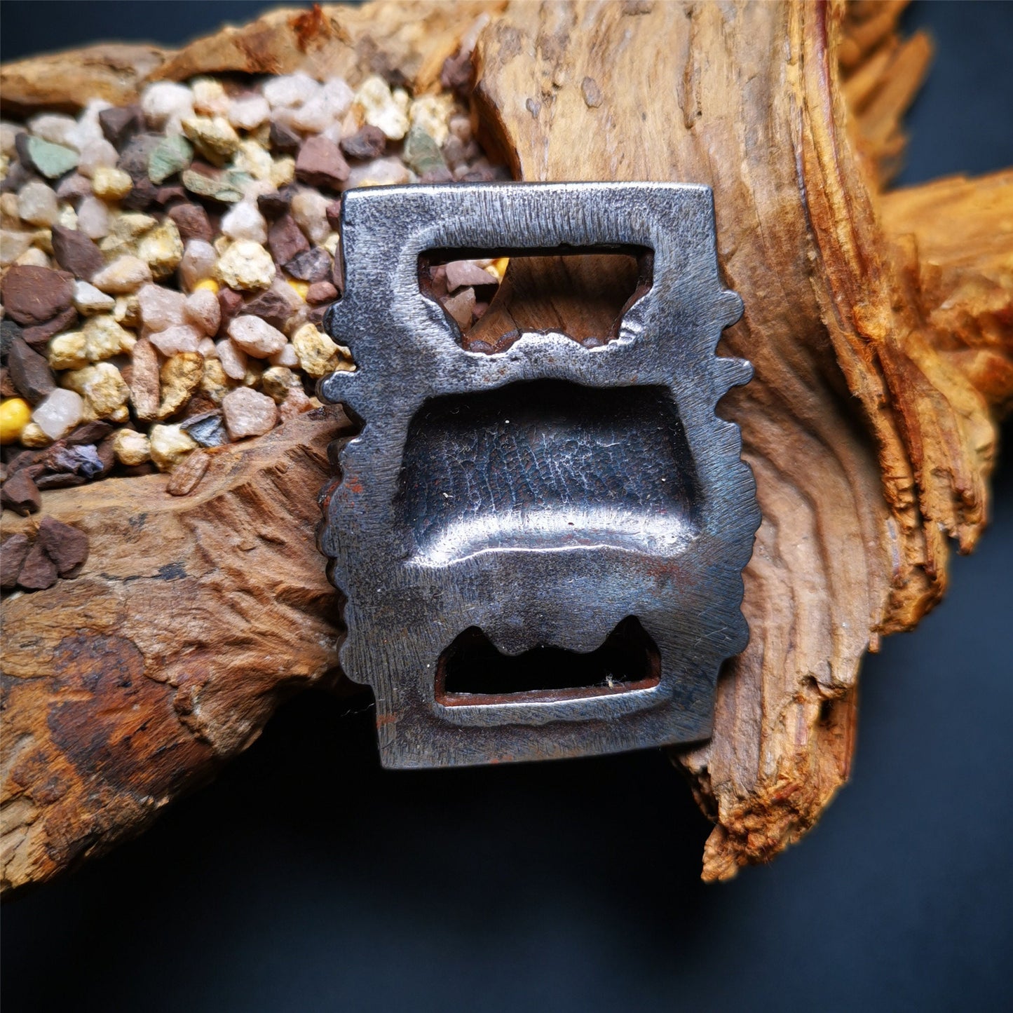 Gandhanra Handmade Tibetan Scripture Book Buckle,DIY Buckle for Book,Belt Backpack,Made of Cold Iron,inlaid Copper