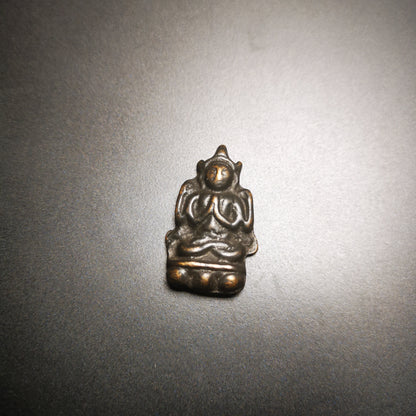 Gandhanra Antique Tibetan Thokcha Amulet Pendant,Chenrezig,Four Armed Padmapani, Made of Thokcha,Mini Size
