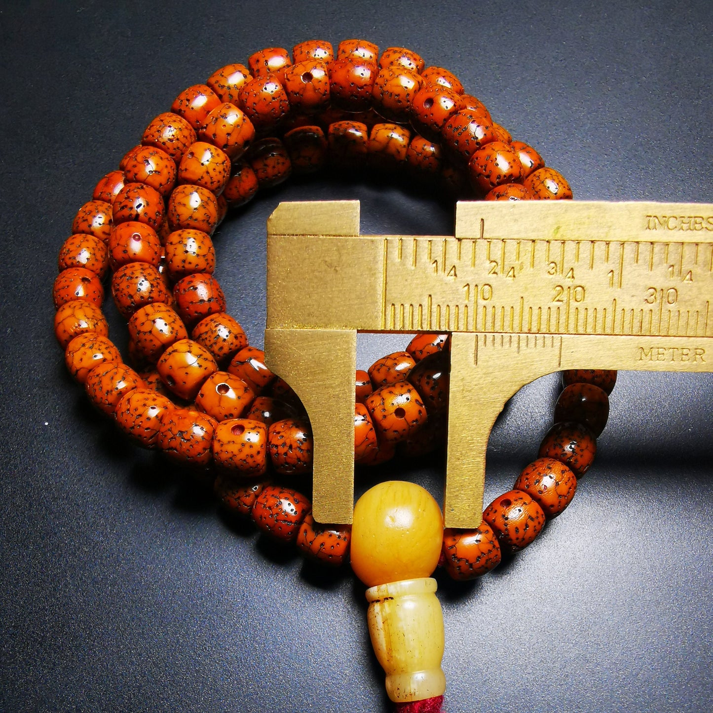 Gandhanra Old Tibetan Mala Beads Necklace, Star Moon Bodhi Seed Prayer Beads Bracelet