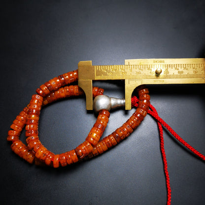Gandhanra Hand-carved Tibetan Yak Bone Mala Beads Bracelet, Prayer Beads Bracelet