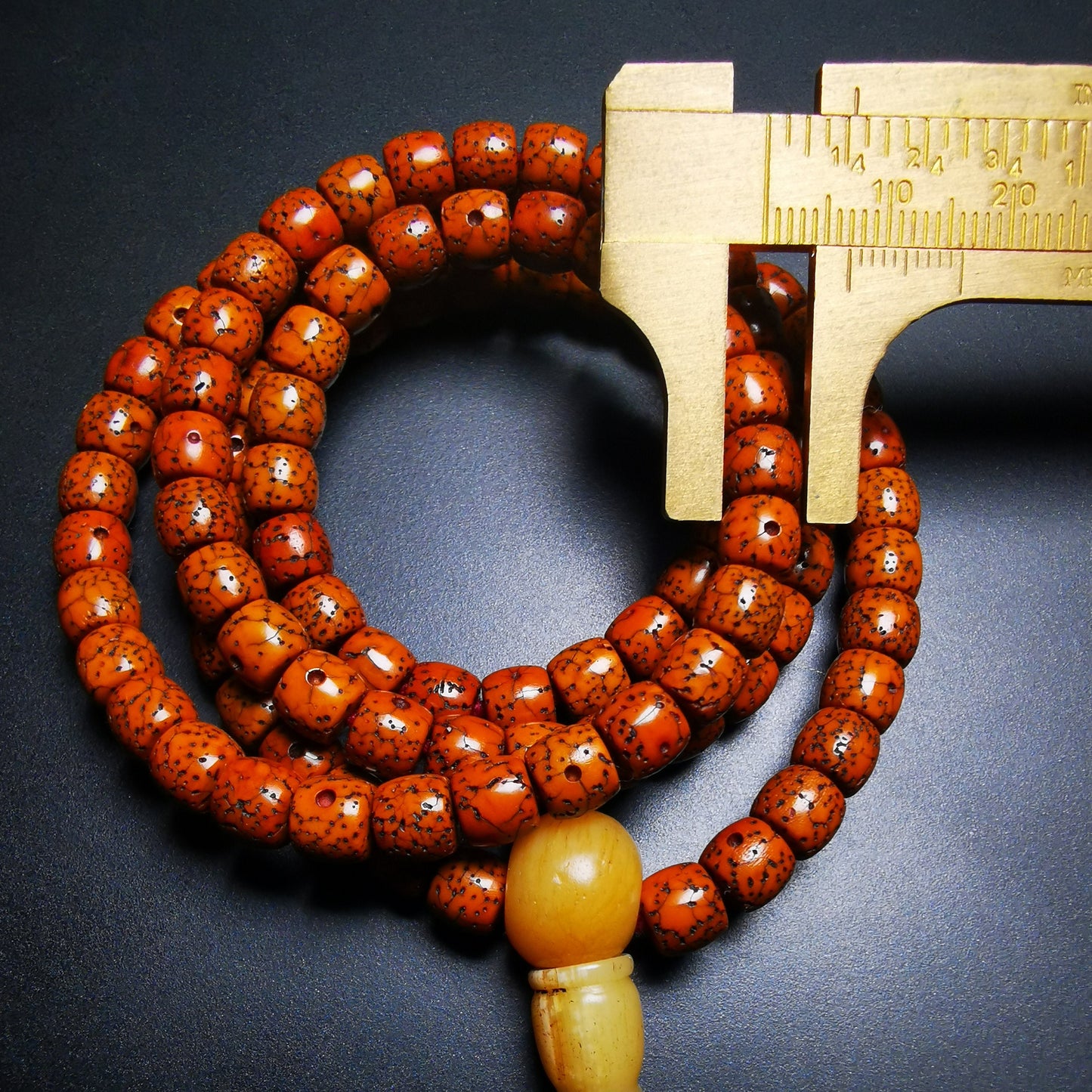 Gandhanra Old Tibetan Mala Beads Necklace, Star Moon Bodhi Seed Prayer Beads Bracelet
