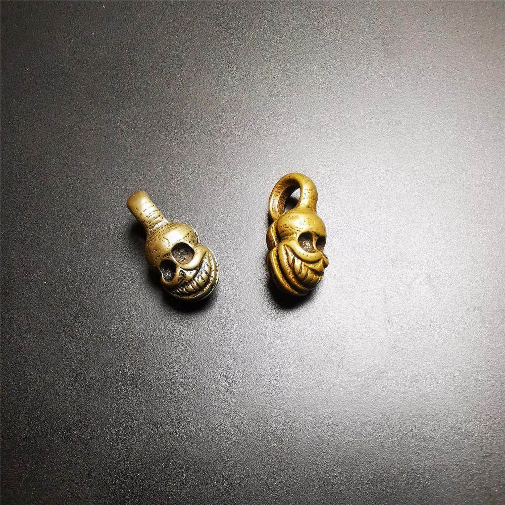 Skull Sitavana Shape Bead Counter Clip - Tibetan Buddhist art, close-up detail