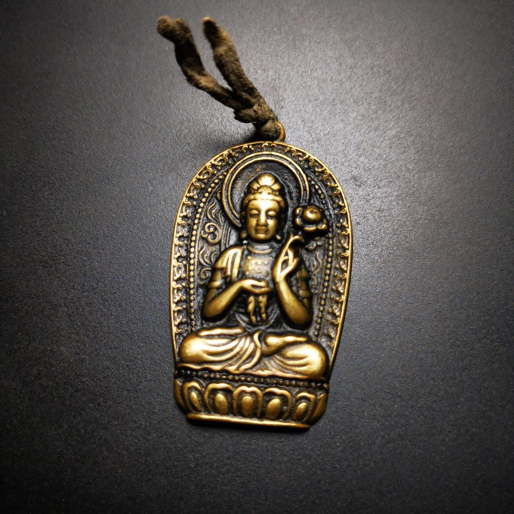 Gandhanra Tibetan Buddhist Amulet,Padmapani,Avalokitesvara,Guanyin Pendant,Made of Brass