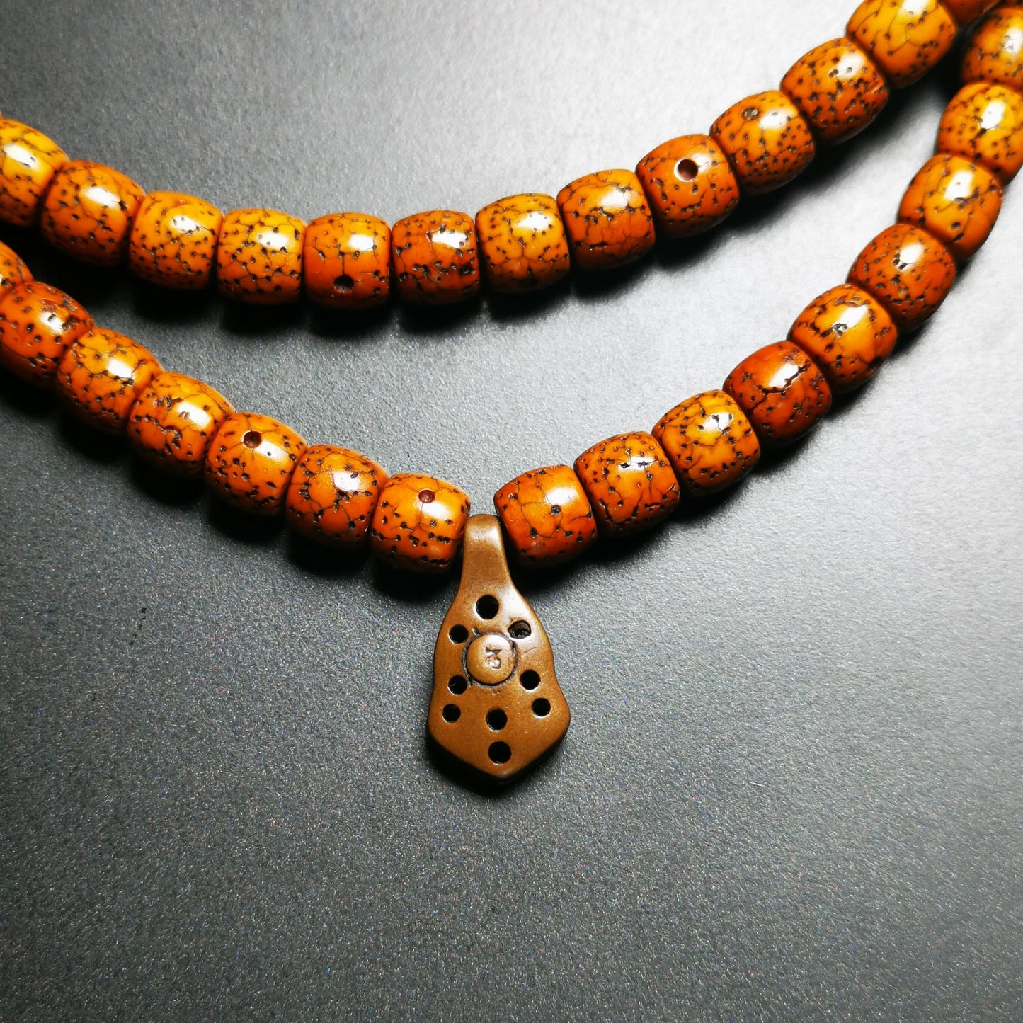 Gandhanra Handmade Tibetan Buddhist Mala Counter Clip for Prayer Beads,Hollow Dot Bead Accessories