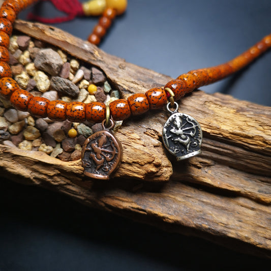 Gandhanra Handmade Amulet,Kurukulla Pendant, Mother Buddha Kuru,Mala Pendant, Prayer Beads Accessories,Made of Copper