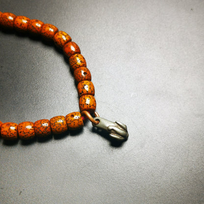 Gandhanra Handmade Dragon Mala Counter Pendant,OM Bead Amulet, Prayer Beads Accessories,Made of Cold Iron